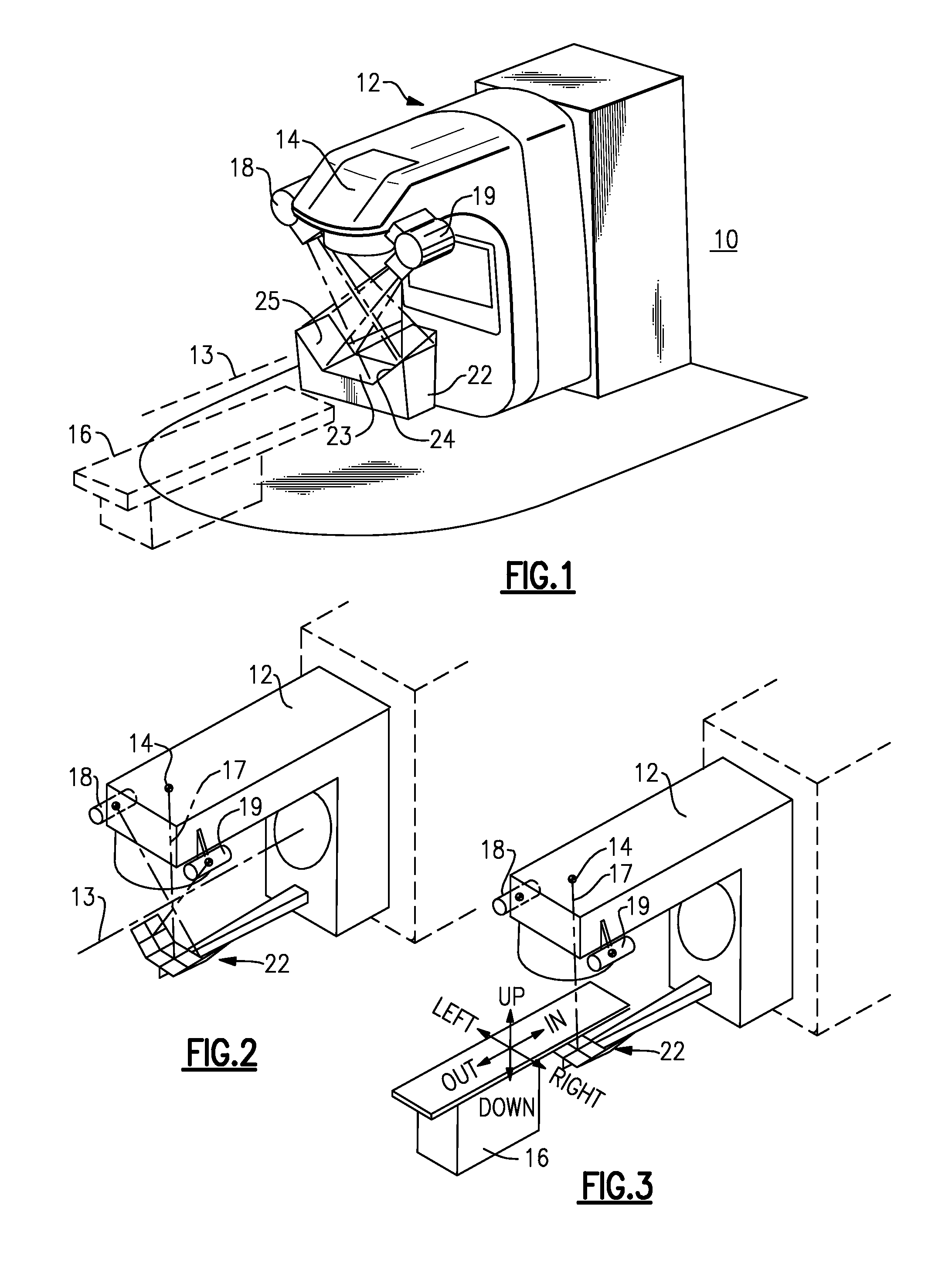 Radiation therapy machine with triple KV/MV imaging