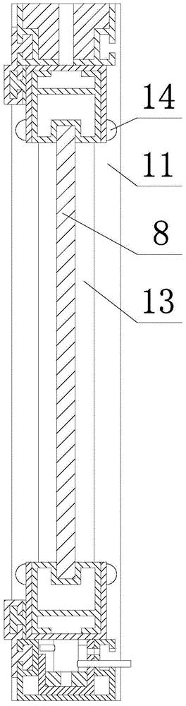 A left frame of an energy-saving glass window whose sash can be rotated 90°