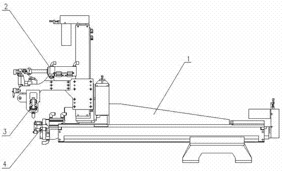 Flexible welding line trolley positioning pin automatic switching equipment