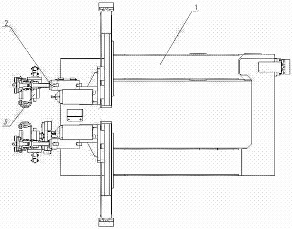 Flexible welding line trolley positioning pin automatic switching equipment