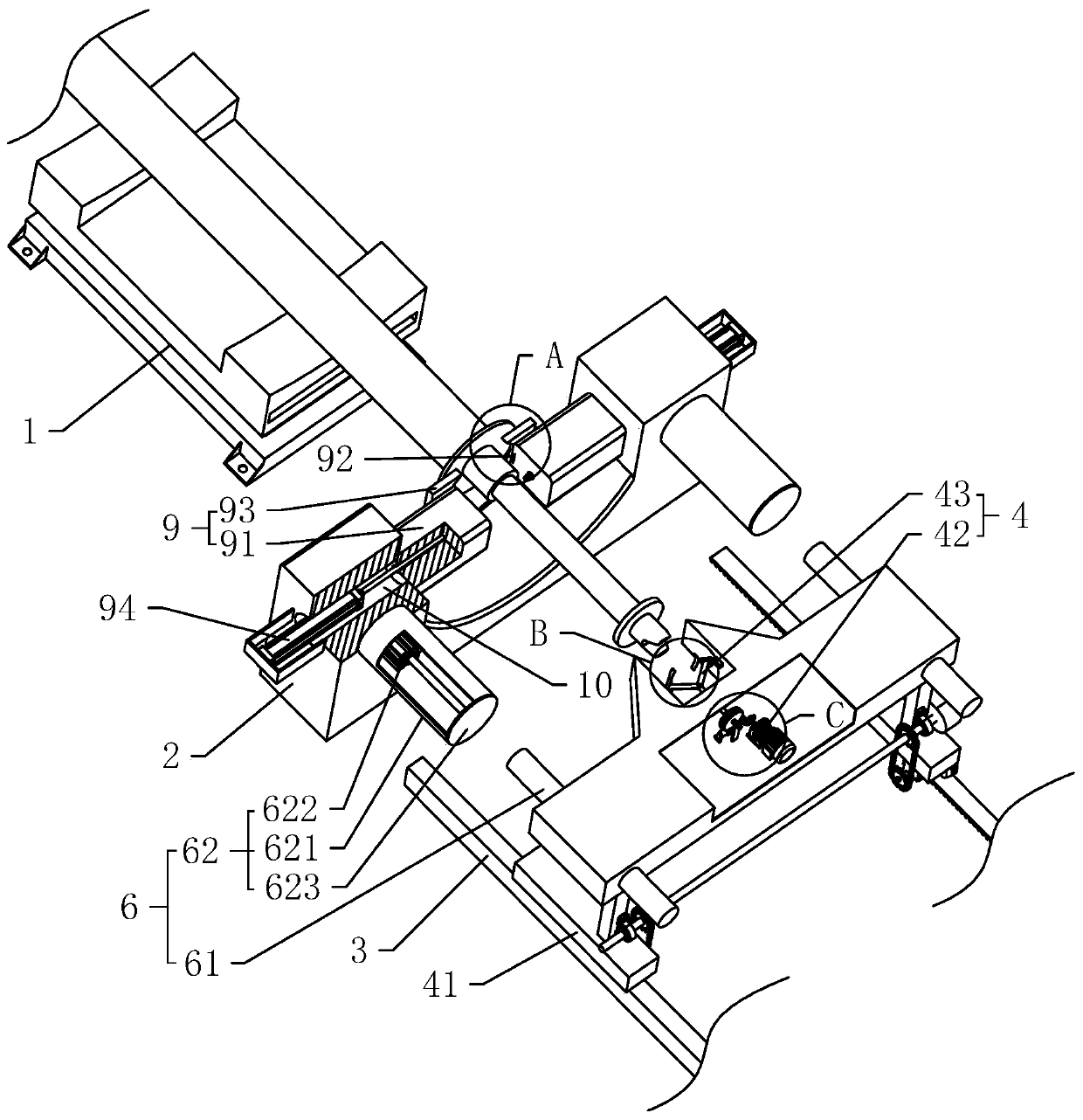 Core pulling machine for smoke conveying pipes