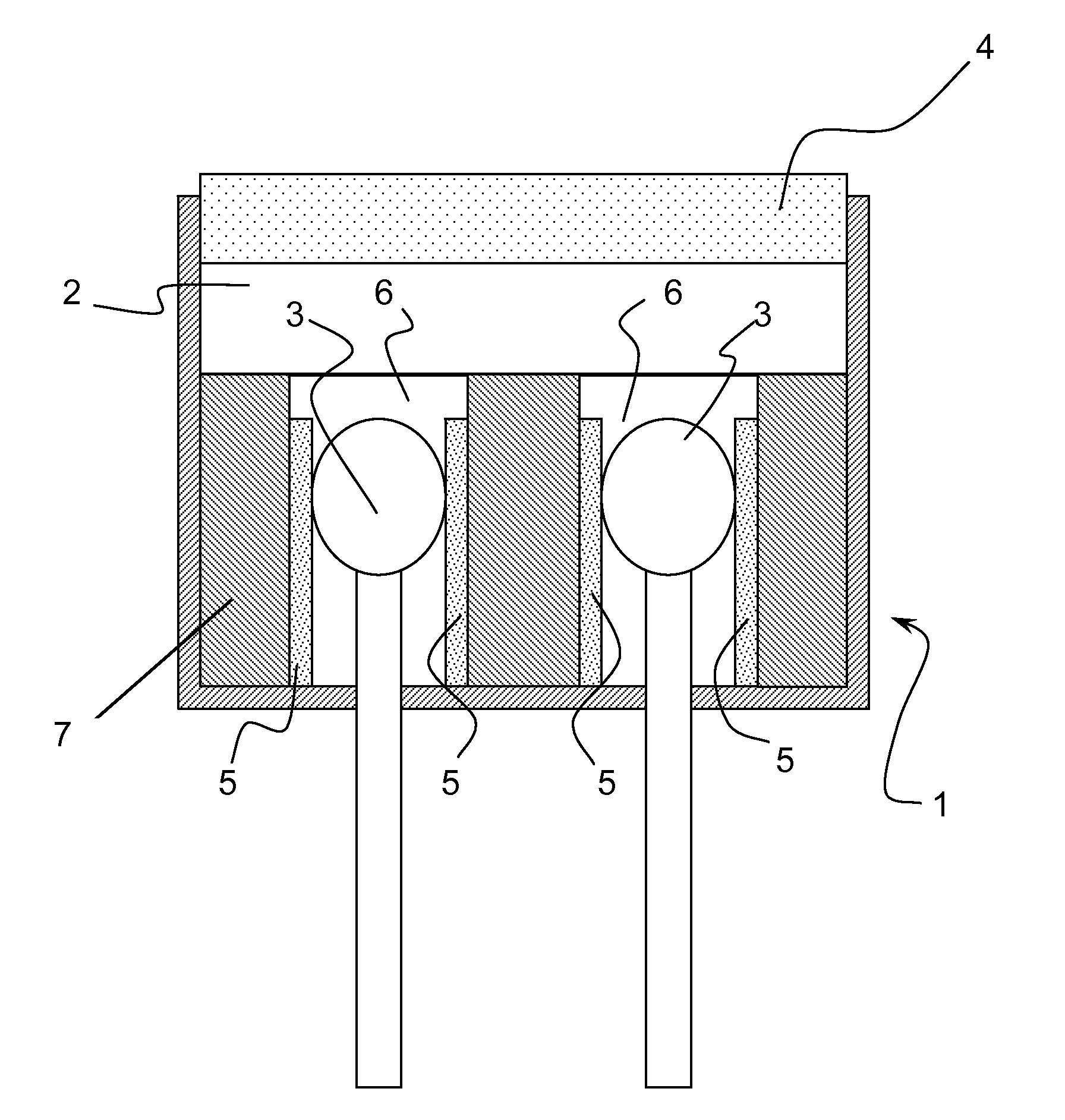 Gas sensor with at least one catalytic measuring element