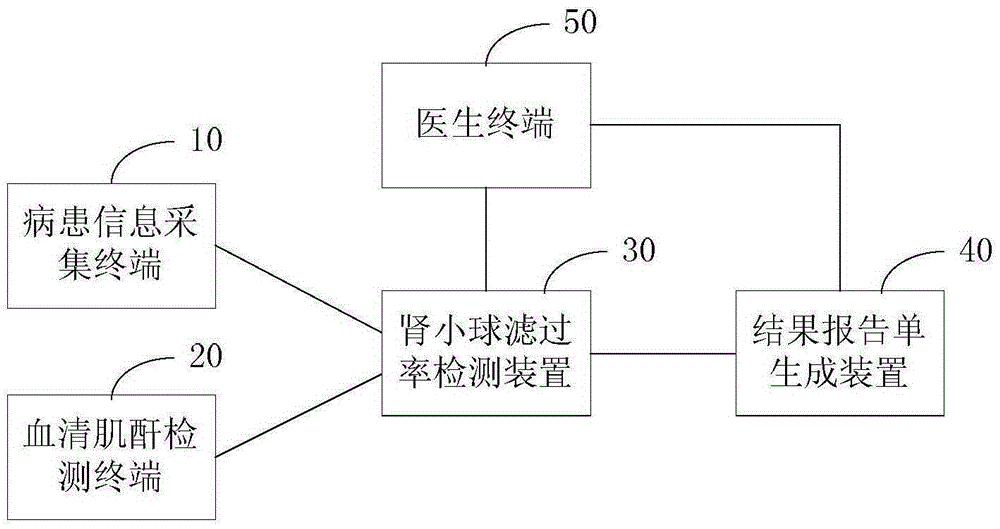 Detecting system for glomerular filtration rate