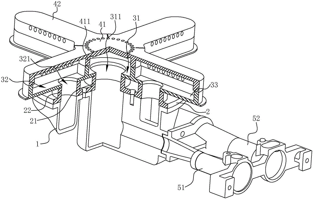 Domestic gas cooker burner