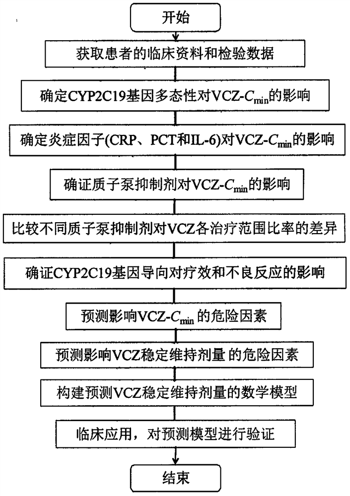 Voriconazole maintenance dose prediction mathematical model and construction method and application thereof