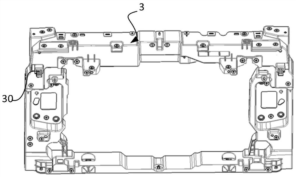 Front through lamp assembly