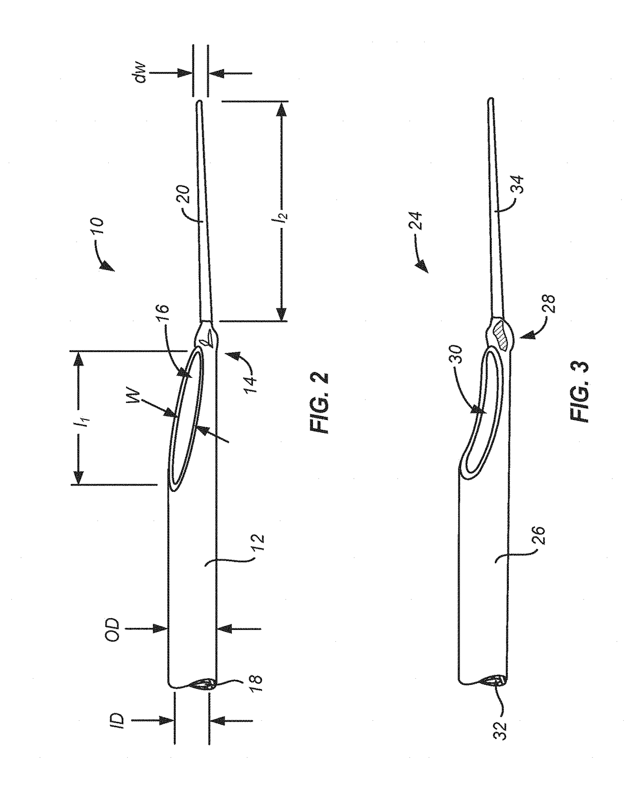 Delivery catheter with fixed guidewire and beveled elliptical port