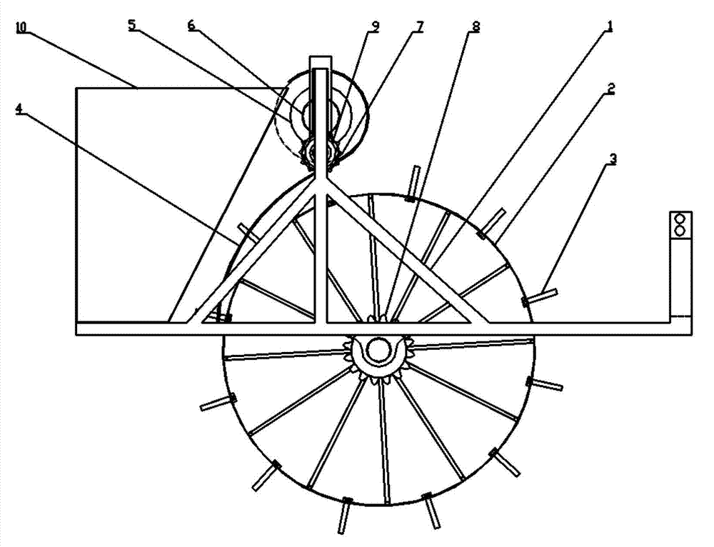 Drum spike-tooth type remnant film recycling machine