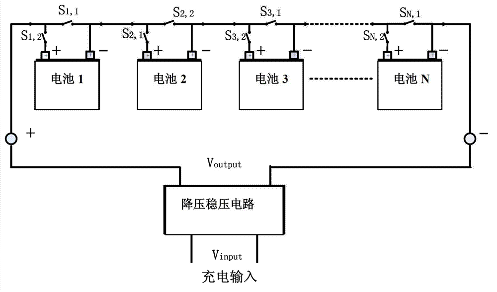 Storage battery pack connection circuit and intelligent storage battery pack