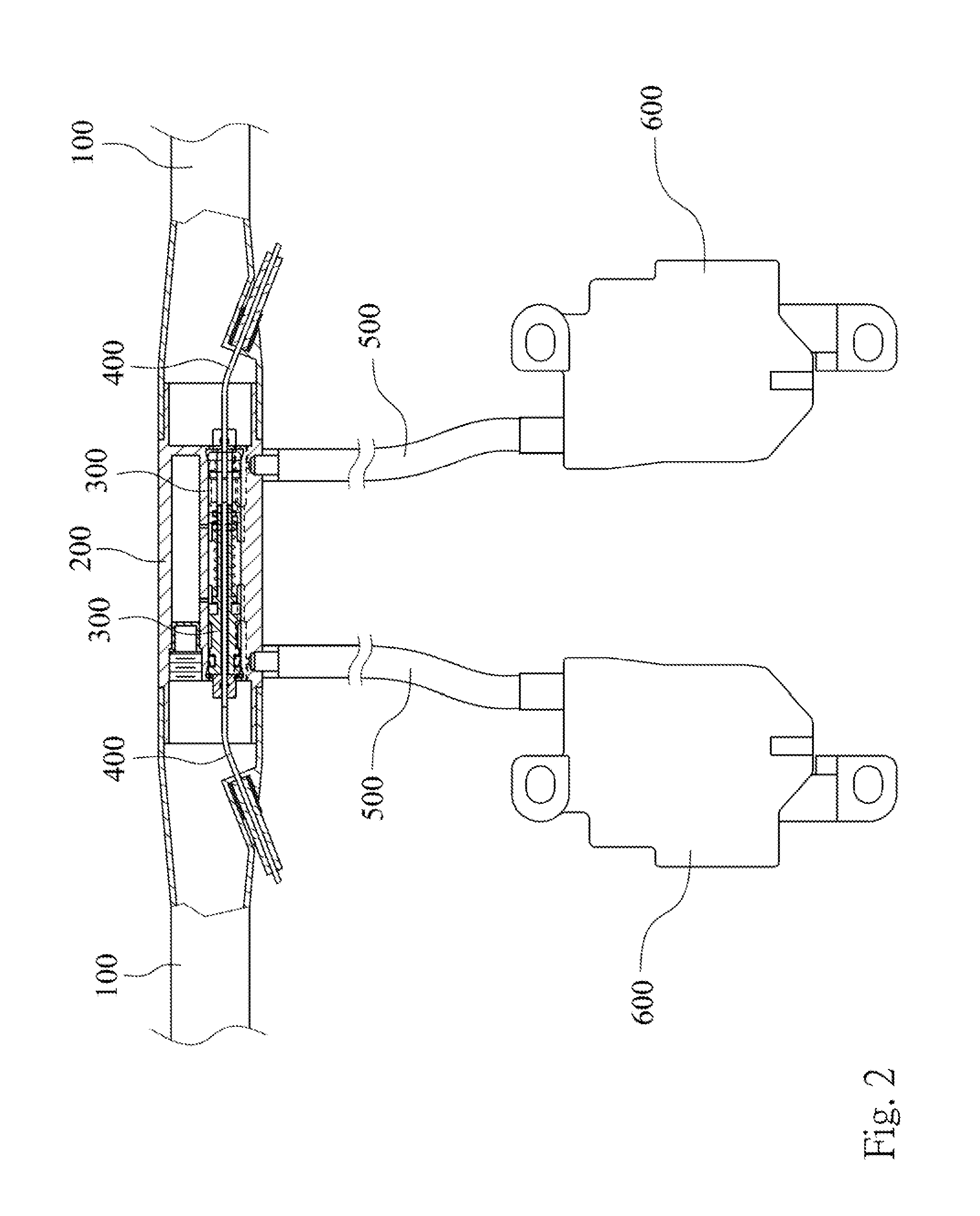 Hidden hydraulic structure of bike disc brake