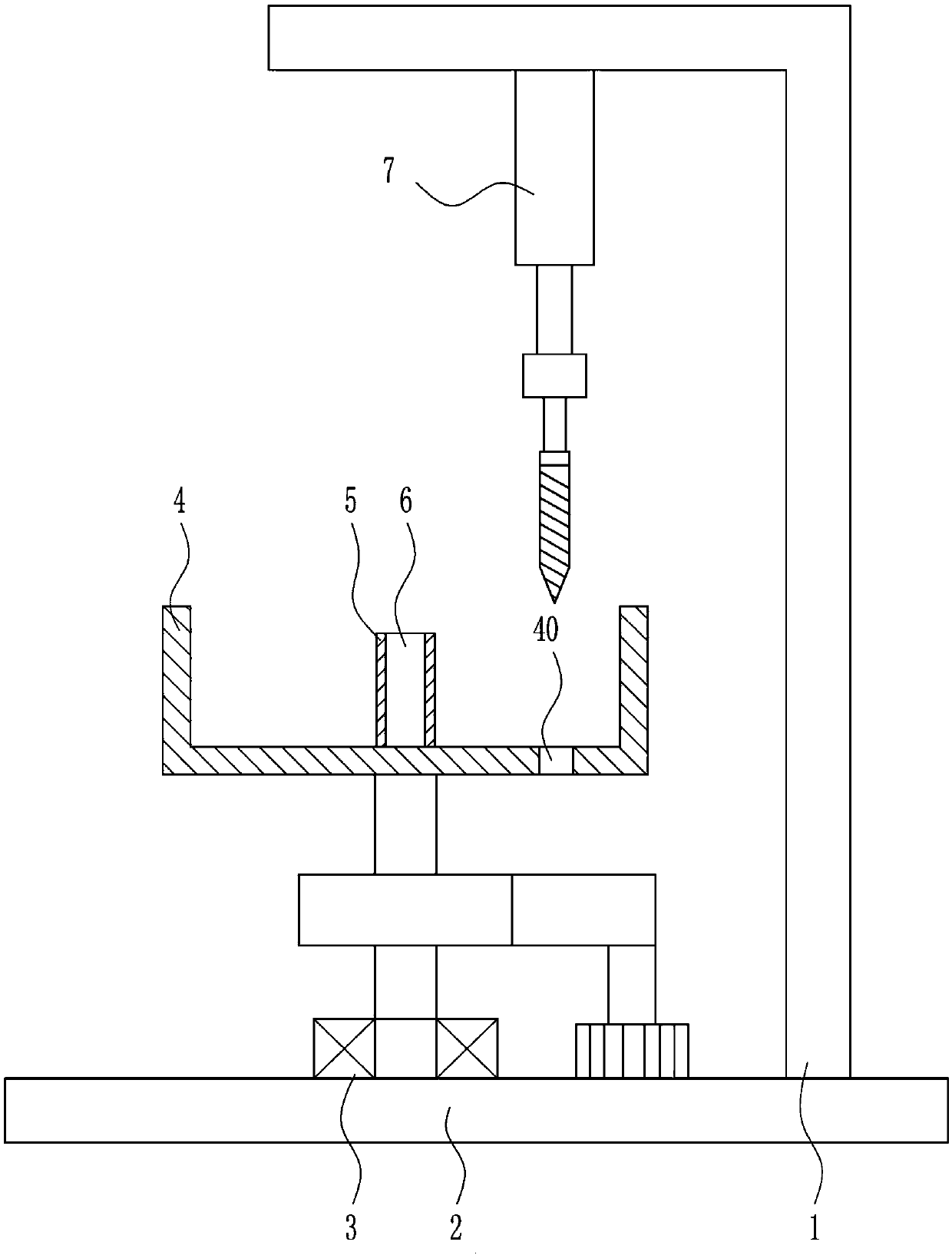 Drilling device for water pump impeller machining