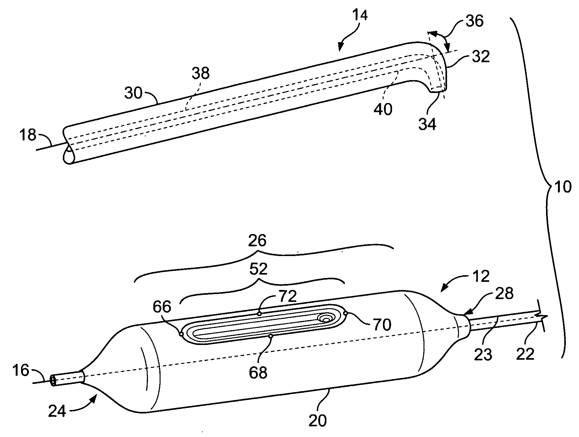 System for treating chronic total occlusion caused by lower extremity arterial disease