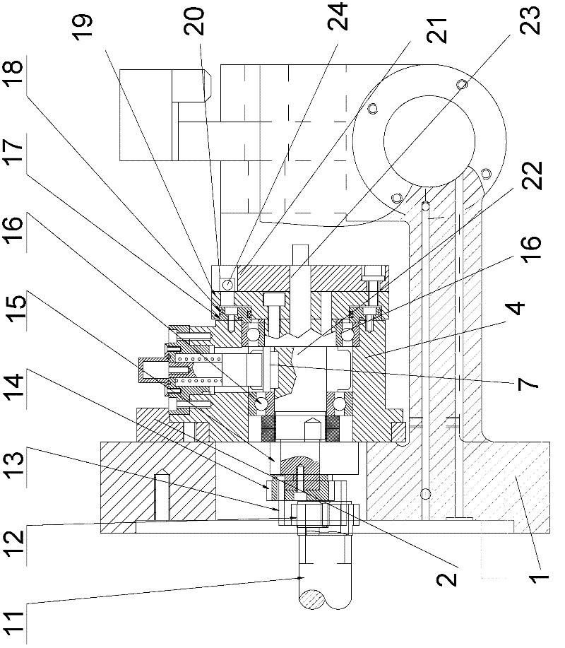 Numerical control servo indexing mechanism for crankshaft connecting rod neck