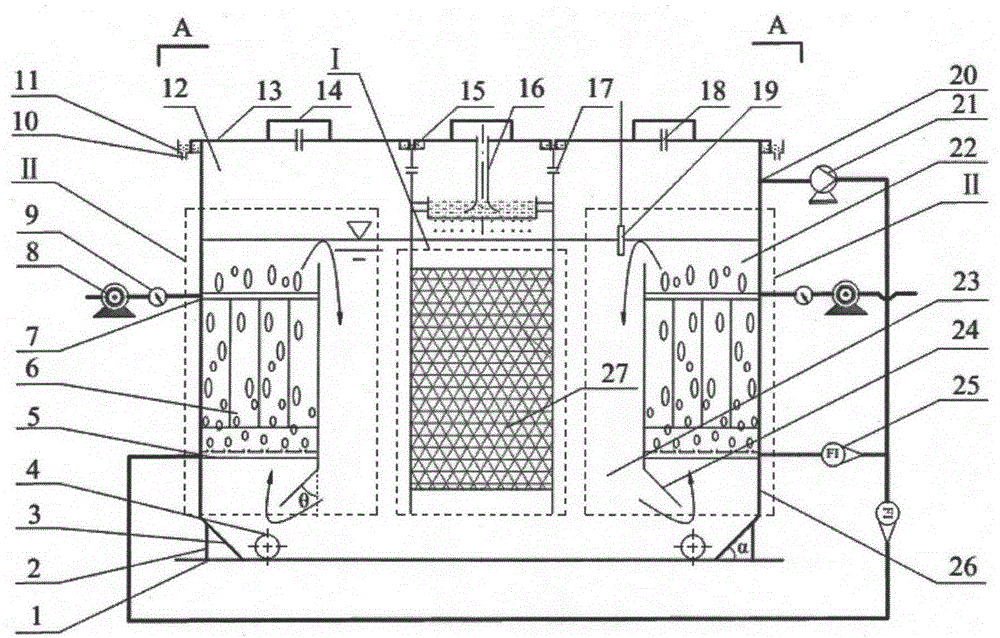 Symmetric built-in anaerobic membrane bioreactor