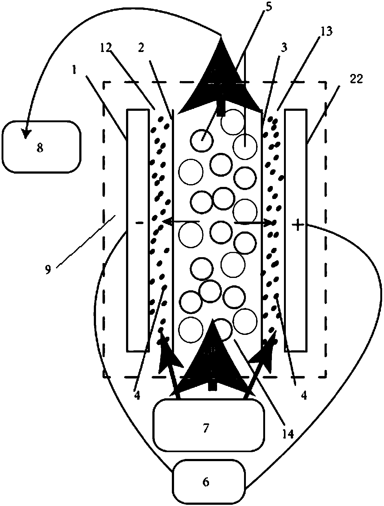 FCDI device for enhancing trace ion trapping, based on ion exchange resin, and application thereof