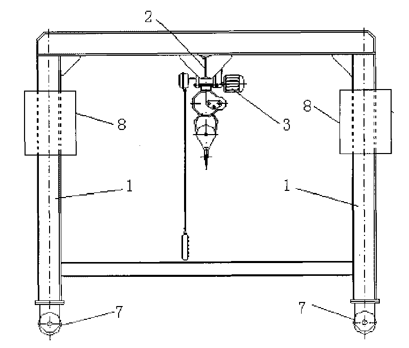 Hoist for mounting bridge shield plate