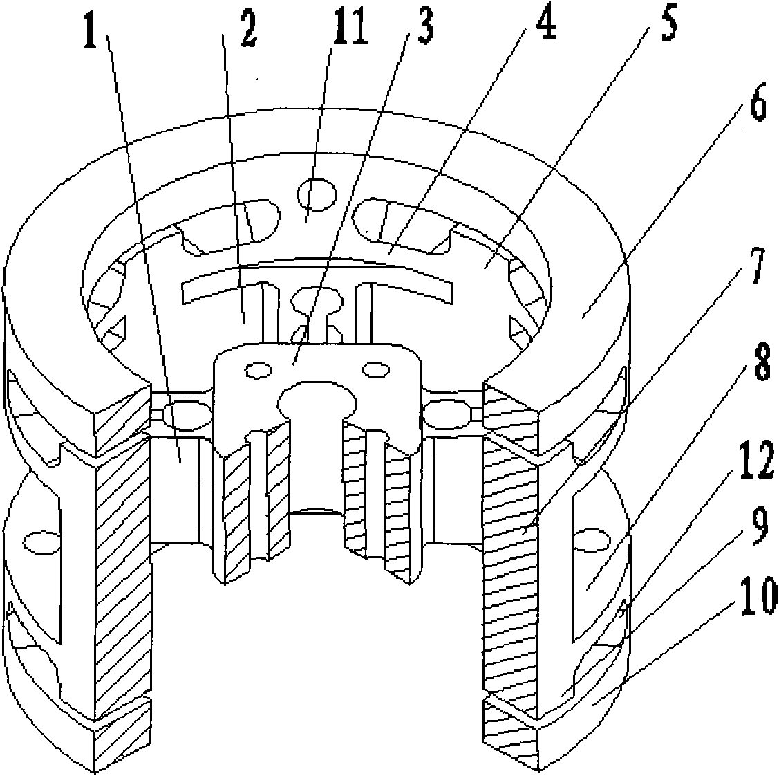 Six-dimensional force sensor