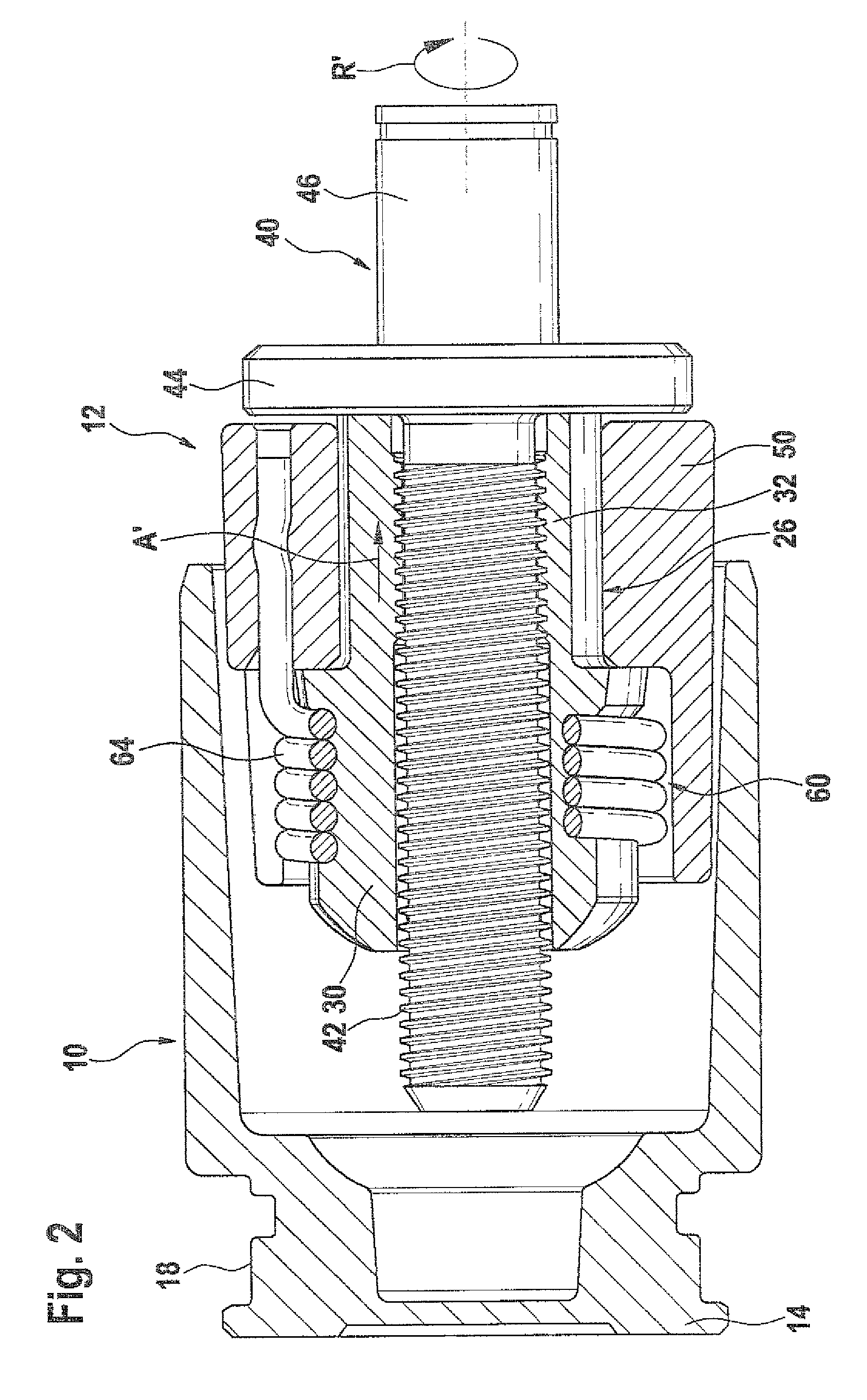 Electromechanical locking device for a brake piston