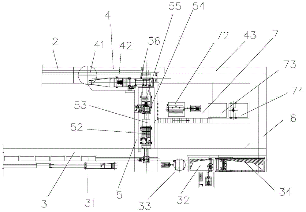 Underground coal and gangue separation system and coal and gangue separation method