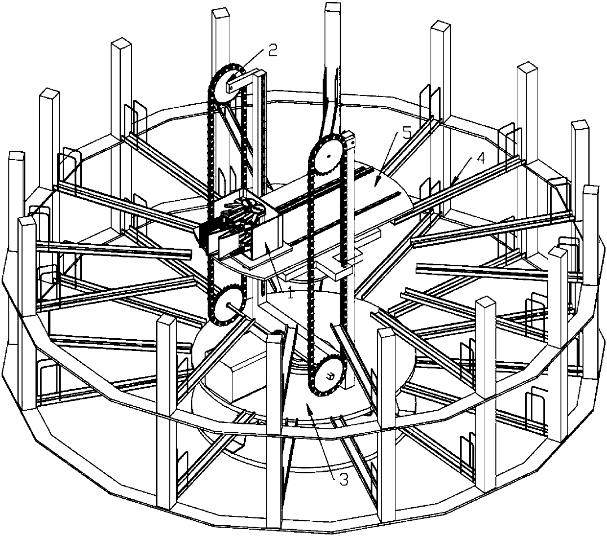 Stereo modular tower-type bicycle parking mechanical device