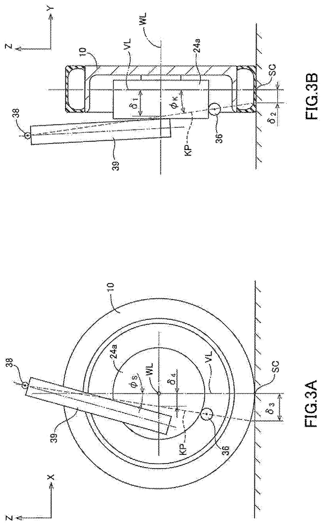 Wheel steering device