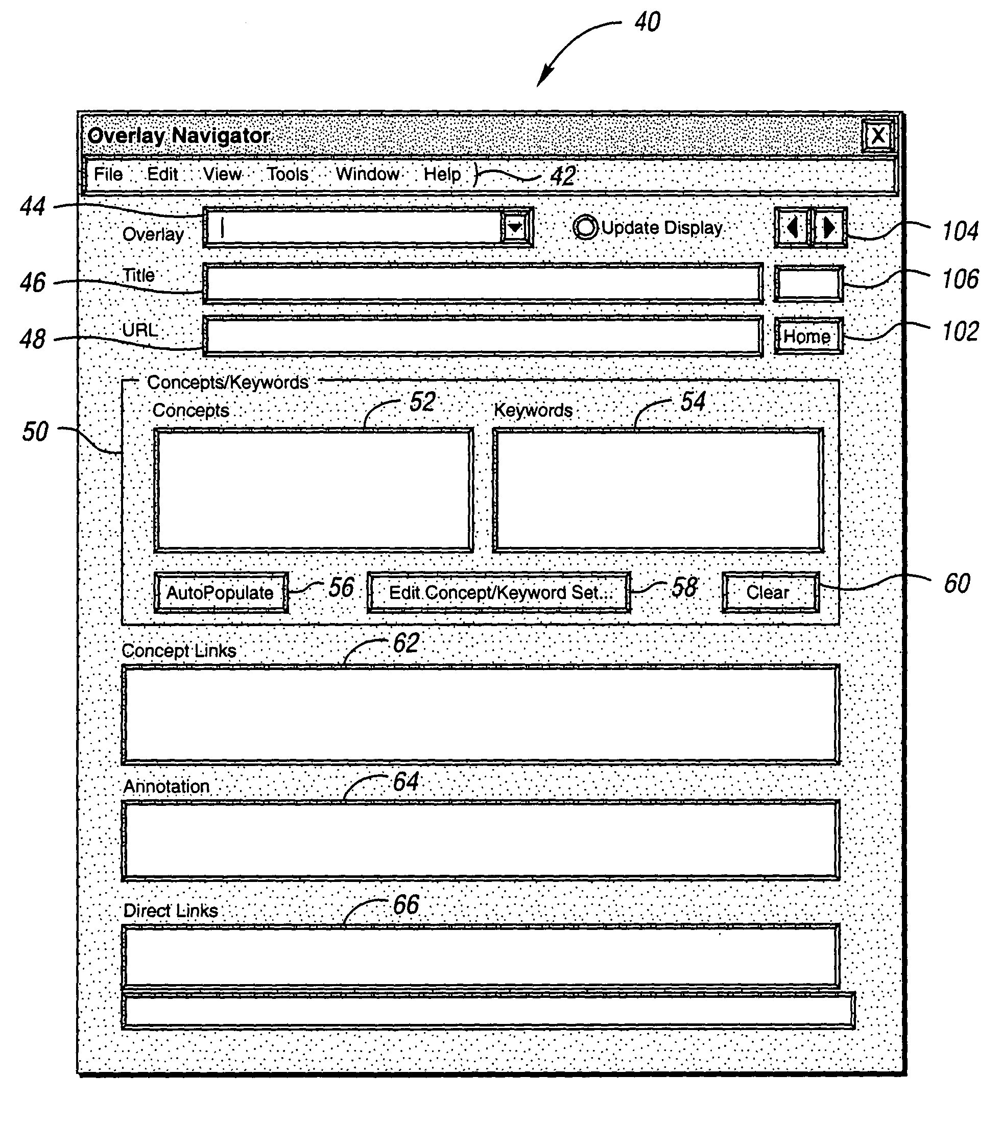 Information organization and navigation by user-generated associative overlays