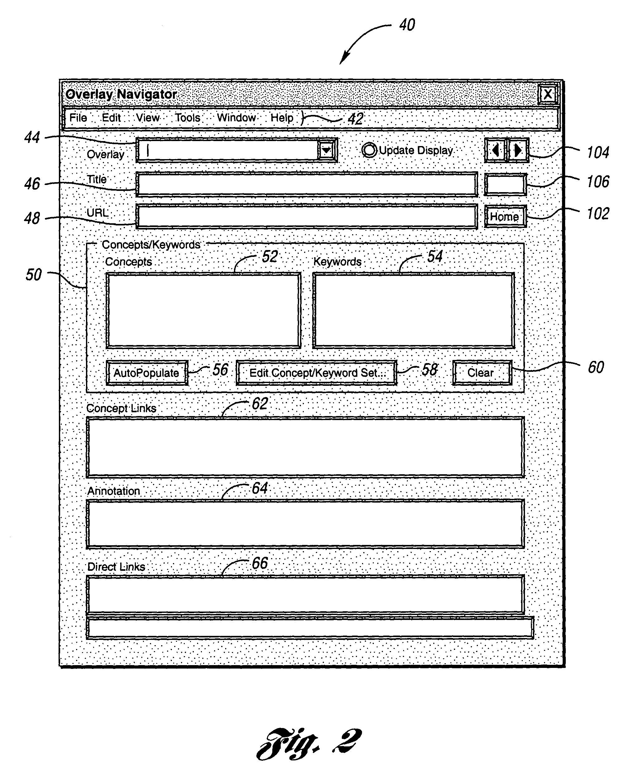 Information organization and navigation by user-generated associative overlays