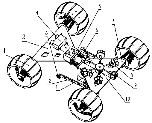 A robot with obstacle-surmounting function