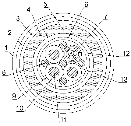 Flame-retardant optical fiber composite cable