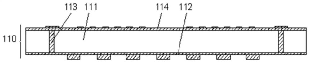 Integrated packaging structure based on TSV silicon switching substrate stacking and manufacturing method