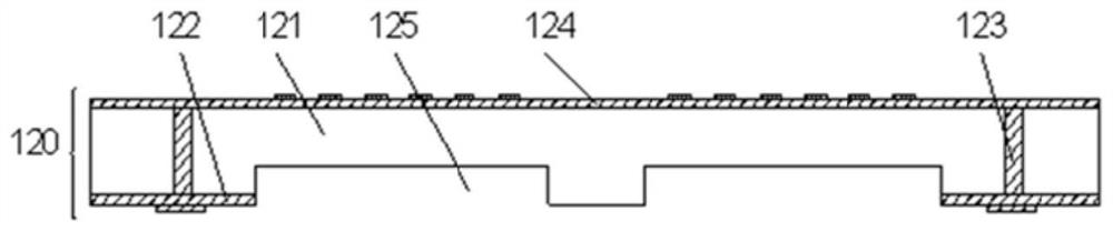 Integrated packaging structure based on TSV silicon switching substrate stacking and manufacturing method