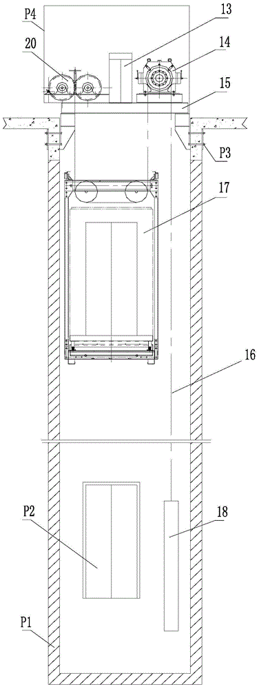 Variable travel elevator