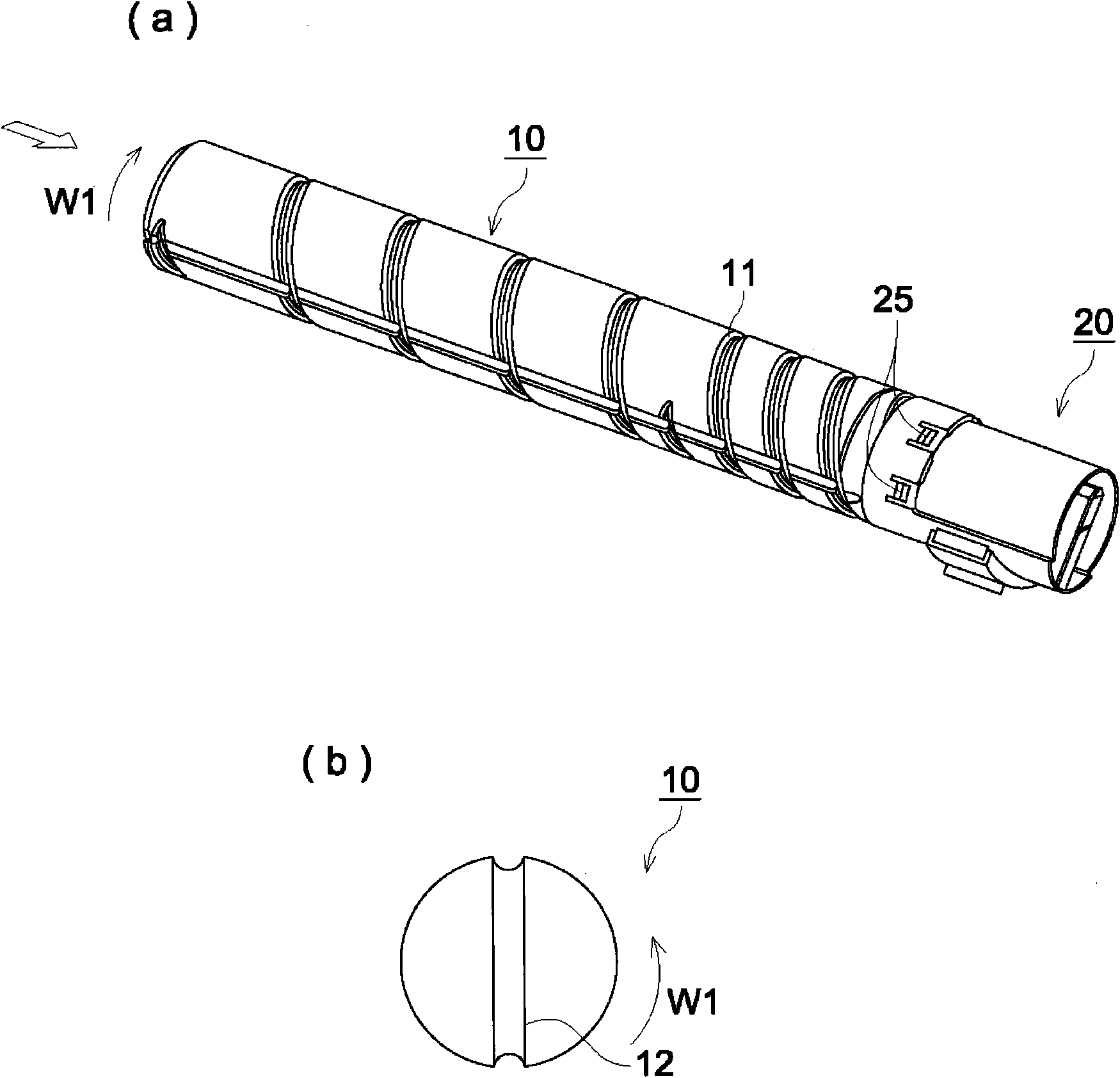 Toning agent container and method for manufacturing the same