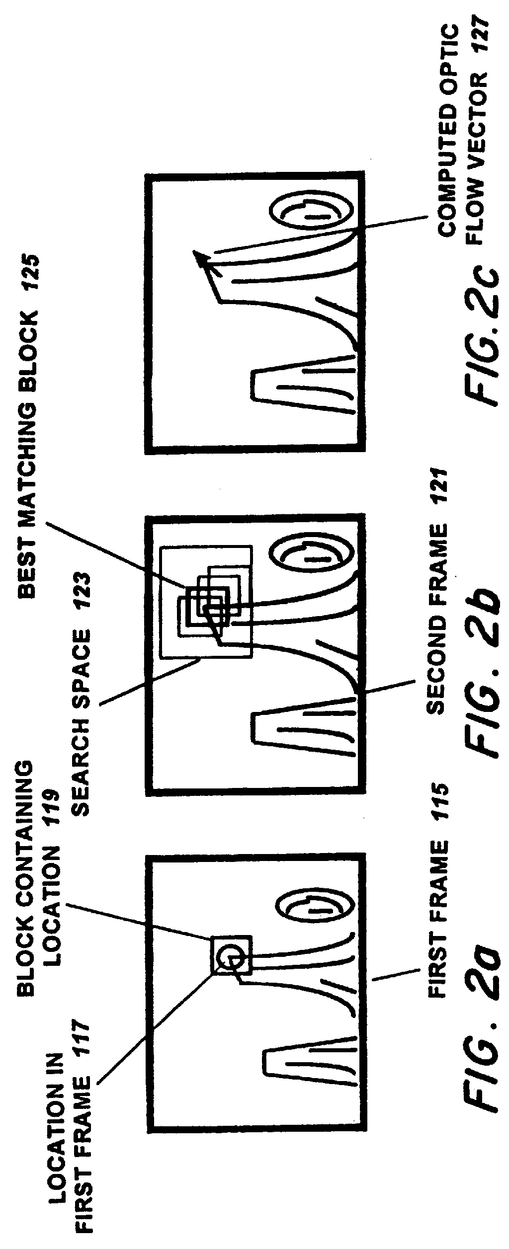 Feature tracking linear optic flow sensor