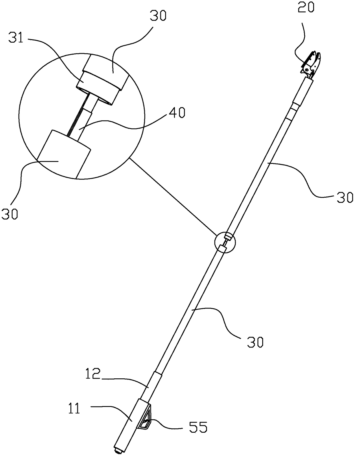 High-sky pruning scissors