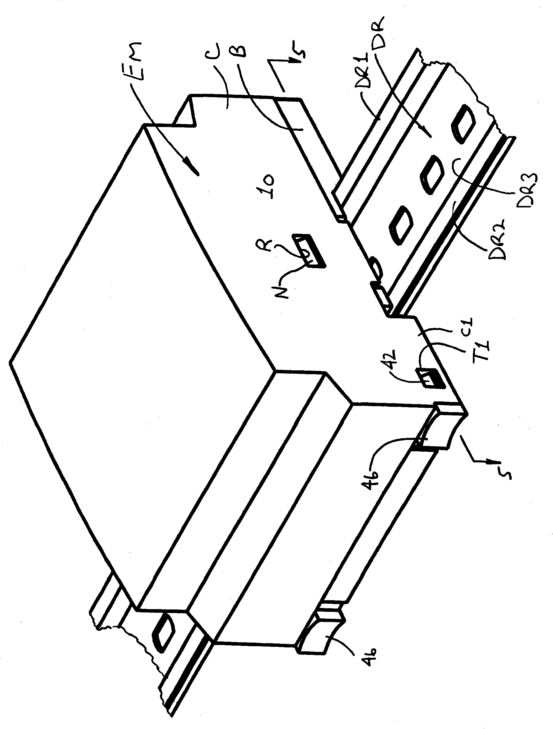 Integrated DIN rail attachment feature for superior attachment