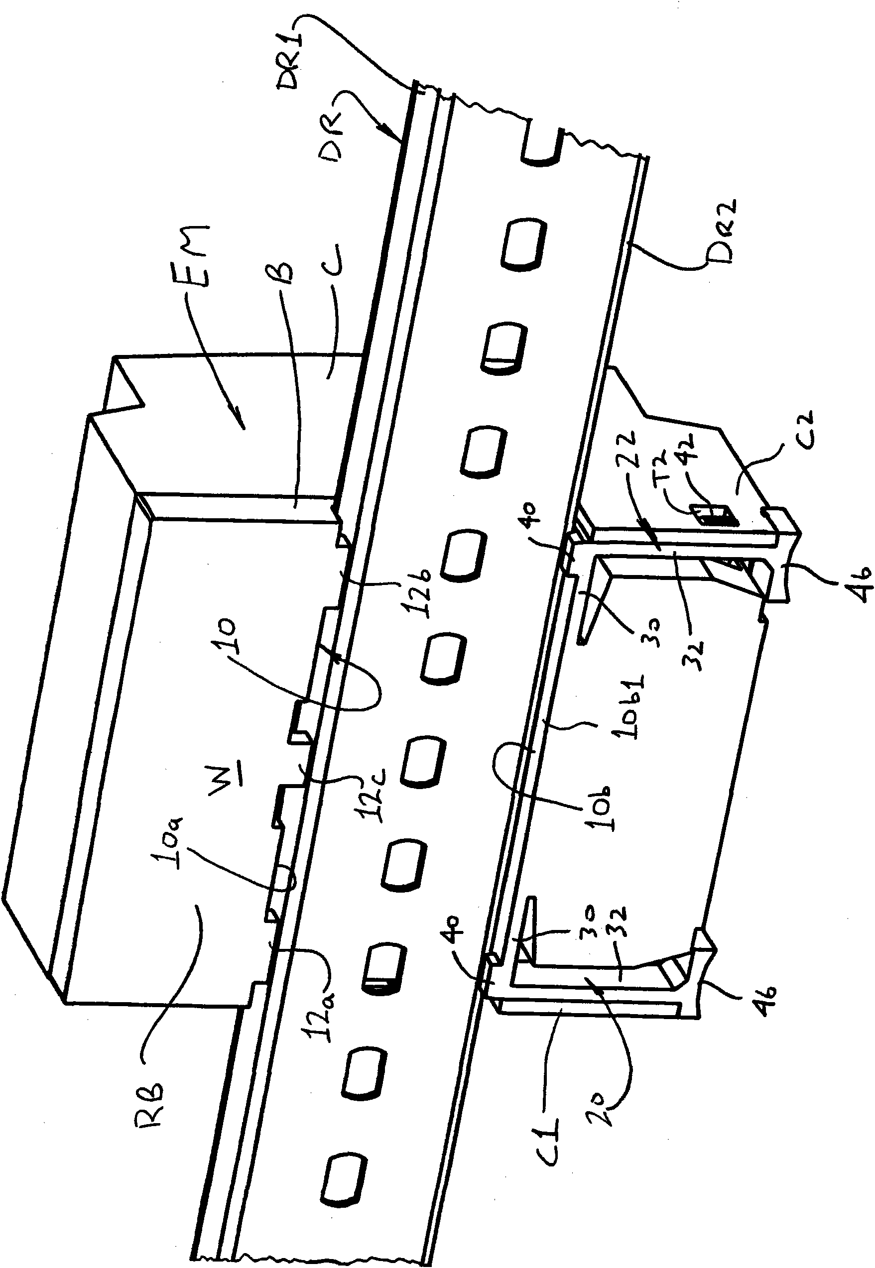 Integrated DIN rail attachment feature for superior attachment