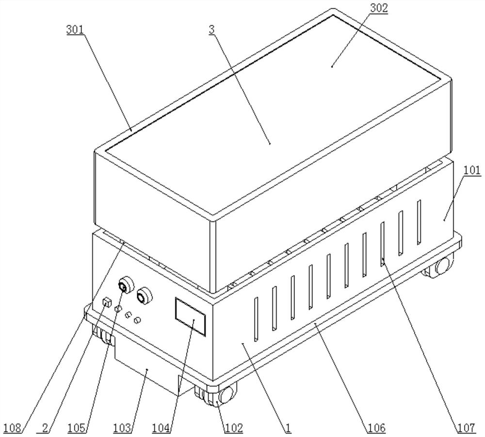 AGV guiding system based on multi-module application and AGV trolley of application system