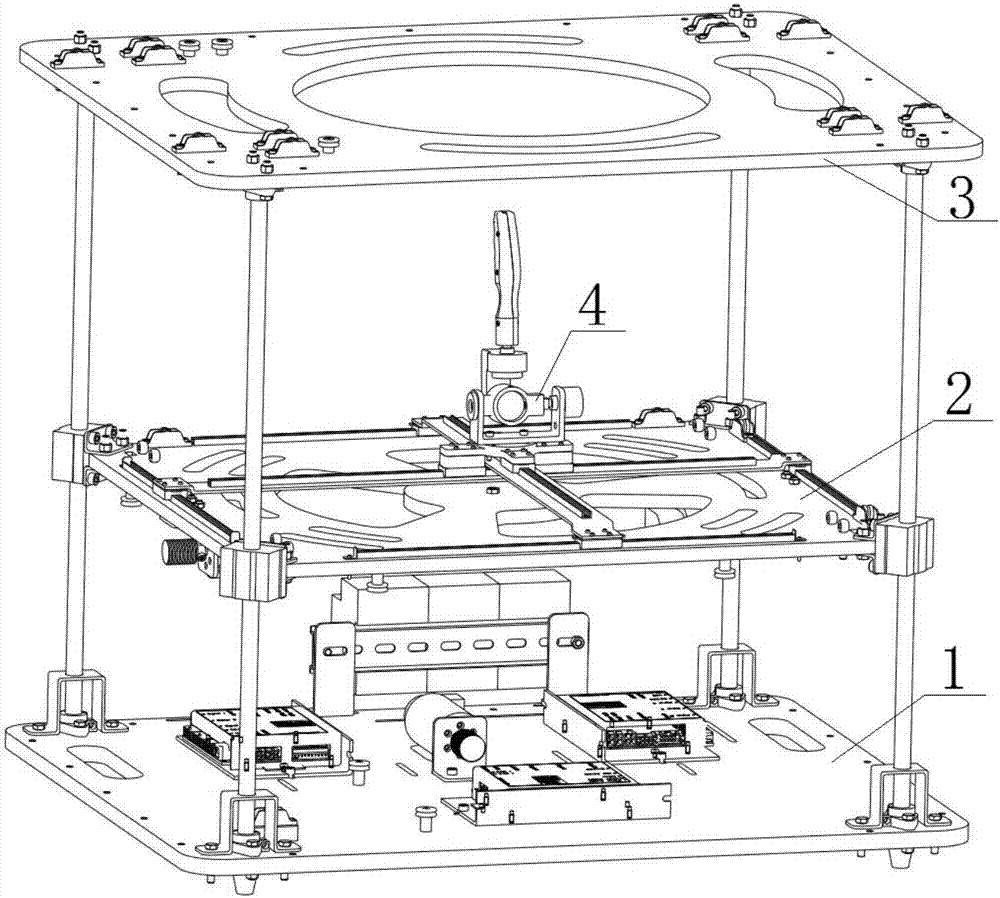 Six-freedom-degree reusable terminal frame type parallel force feedback equipment