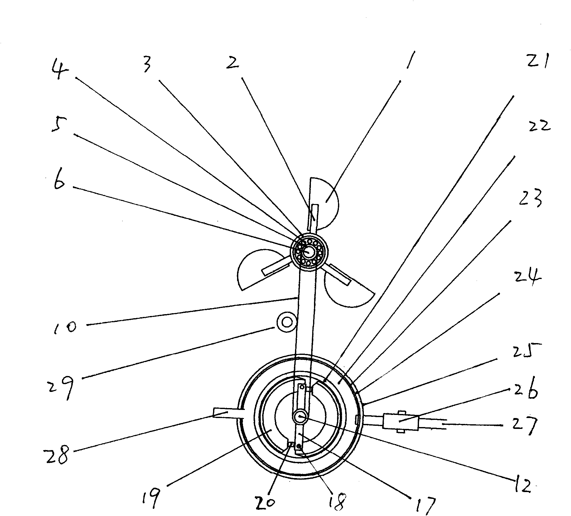 Pneumatic frictional heating water heater