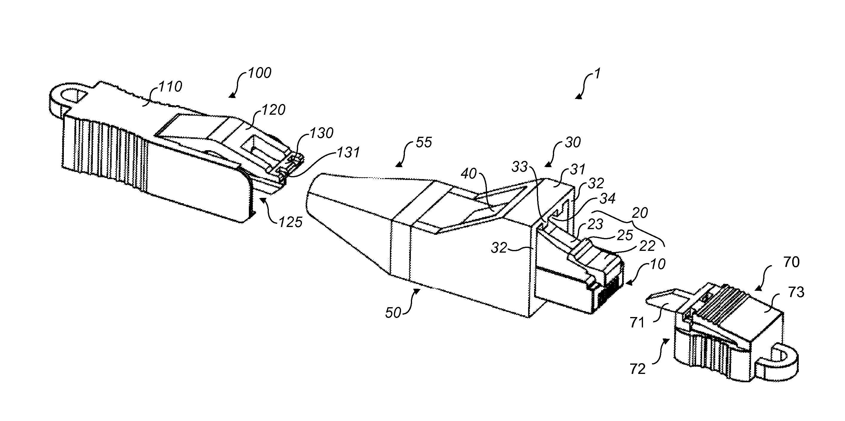 Plug Connector With Keyed Removals Tools and Socket Gasket