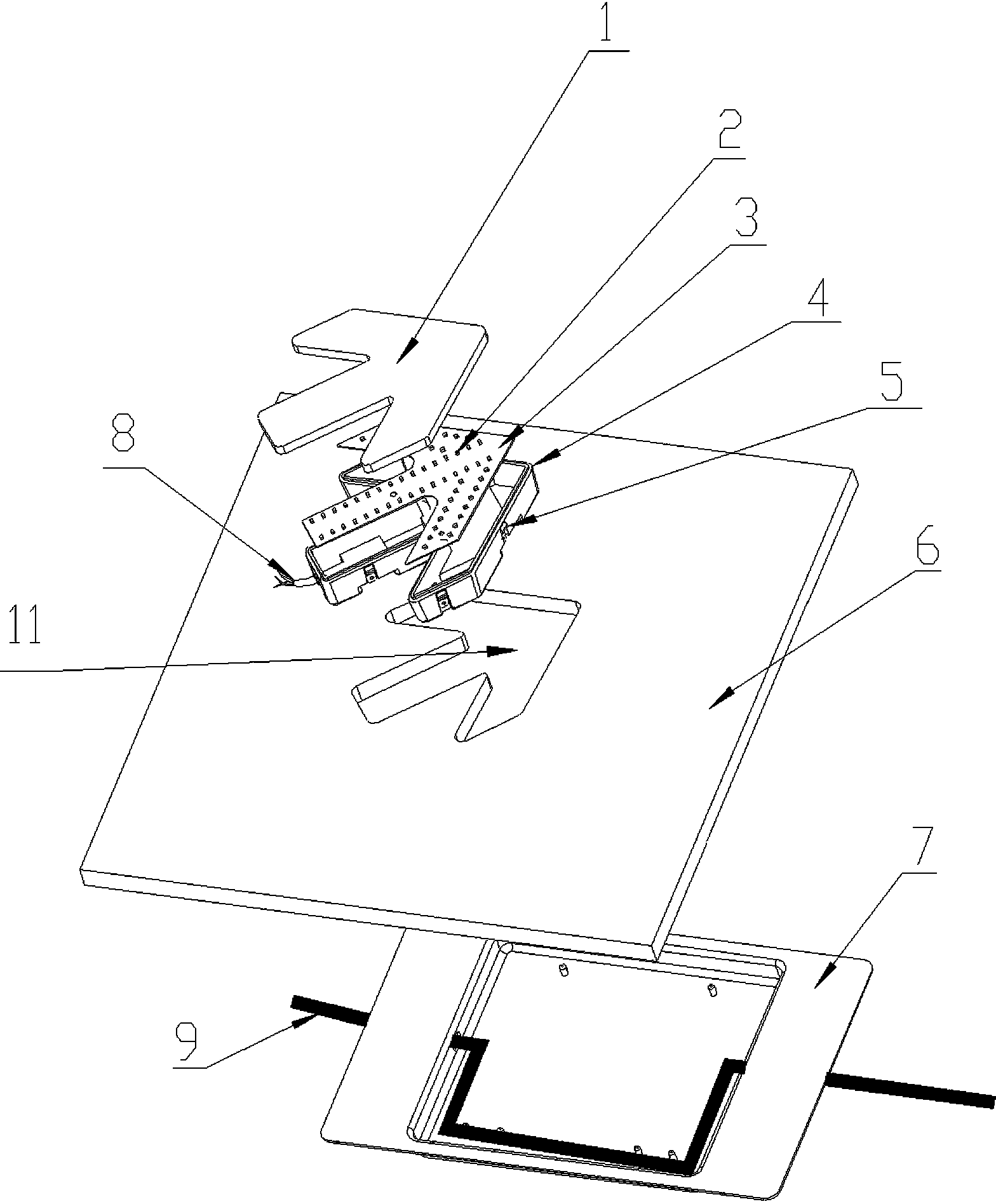 Light-emitting diode (LED) indicating lamp used for road surface directing