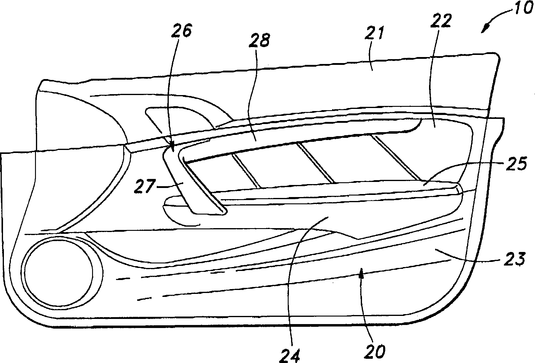 Vehicle door internal lining