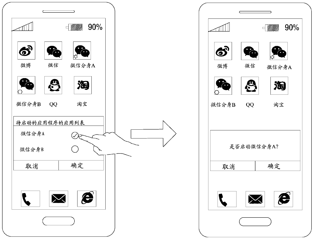 Method, device and mobile terminal for opening applications