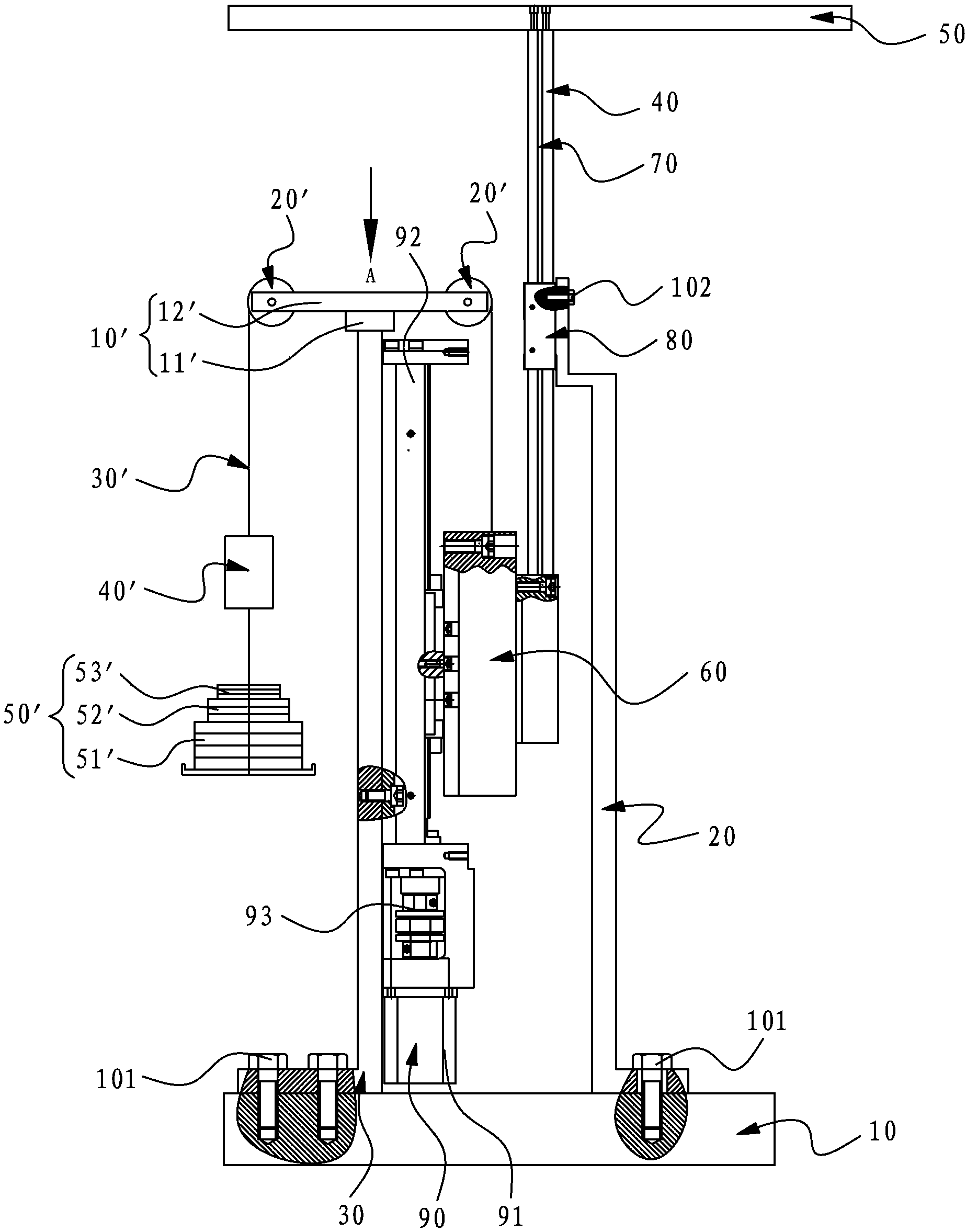 Large-stroke high-precision Z-axis worktable with novel structure