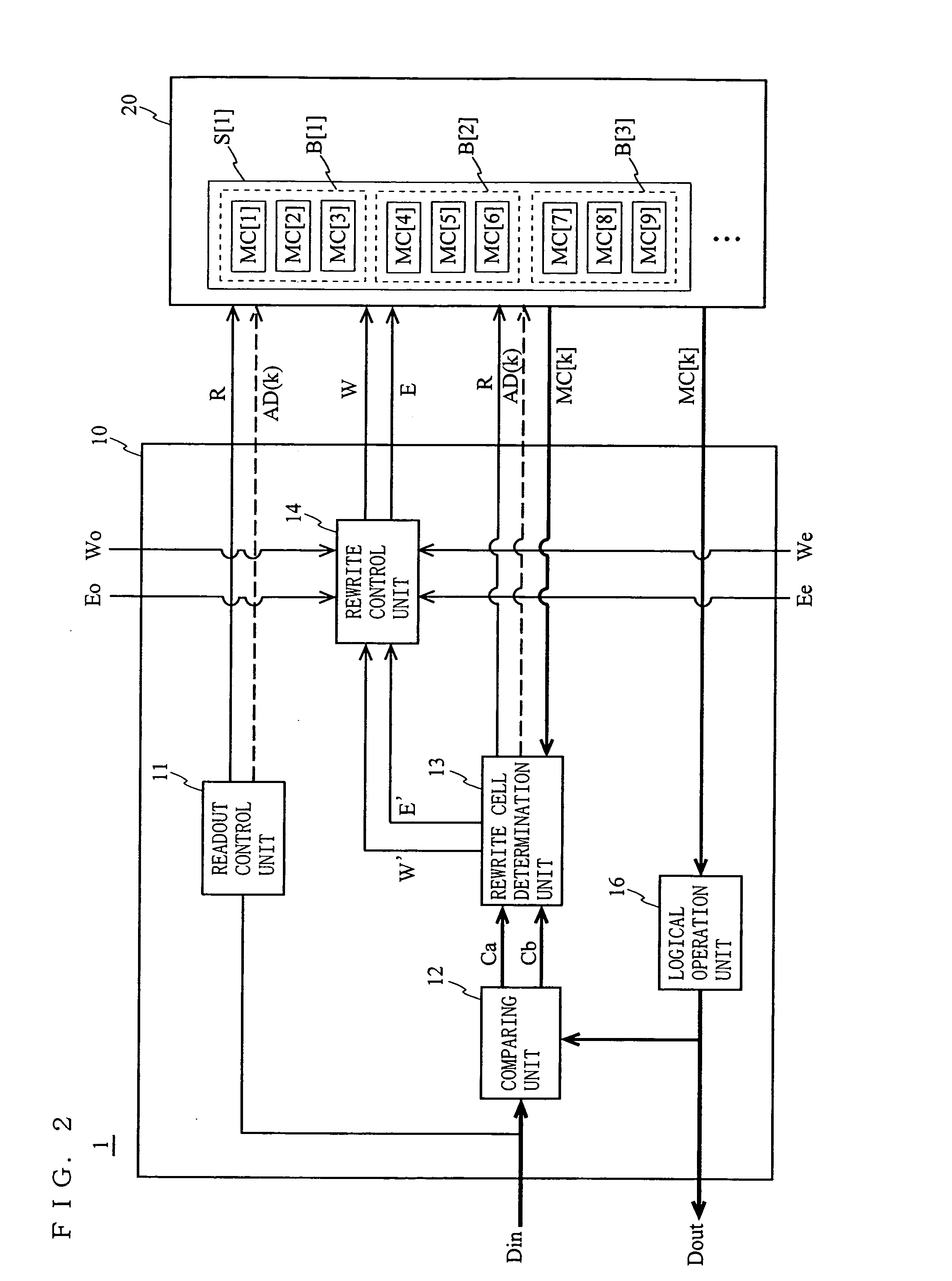 Semiconductor Memory Device, Rewrite Processing Method Therefor, and Program Thereof