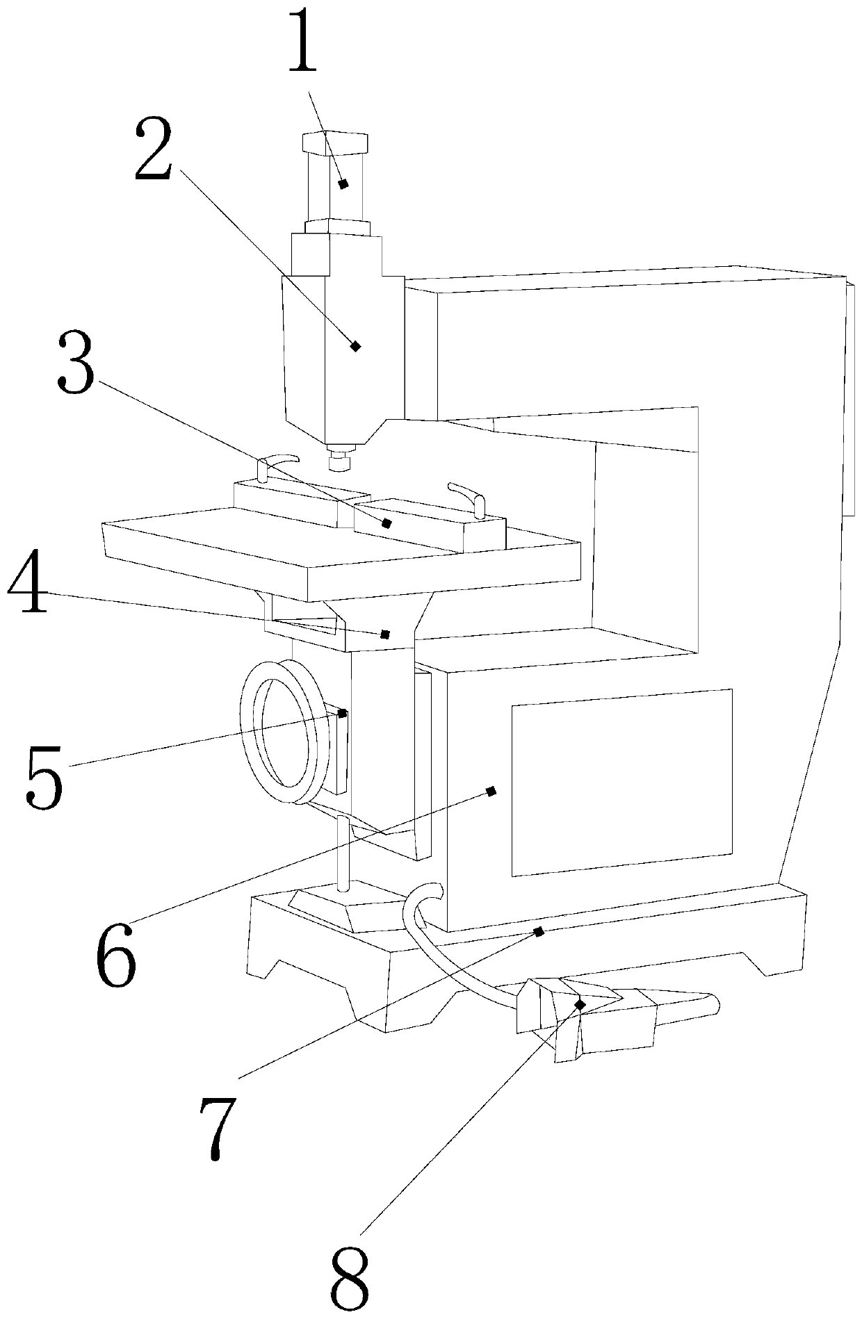 Rapid machining milling machine for key slot tool expanding and start-up based on wood mortise joint