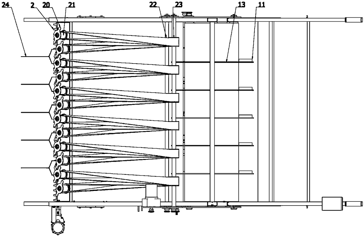 Well-ordered leafy vegetable harvester