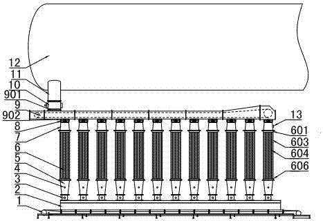 A device for semi-coke CDQ and waste heat utilization of rotary kiln dry distillation powder