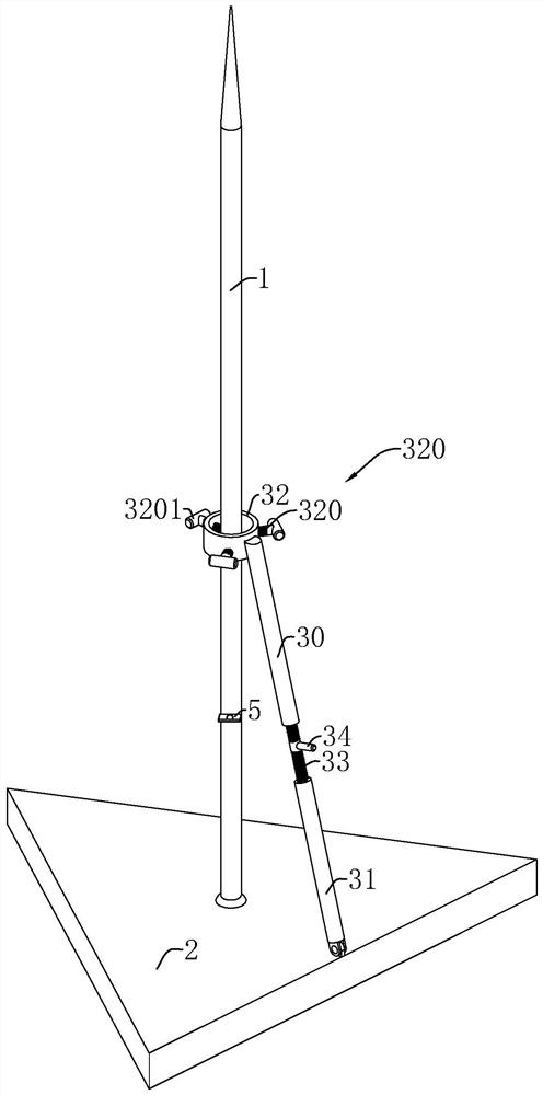 An easily adjustable lightning rod